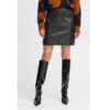 Daran Black Leather Skirt - B.Young