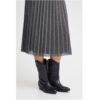 Pleaty silver skirt - Ichi - Image 3