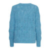 Daisie v neck azure blue jumper - ICHI - Image 2