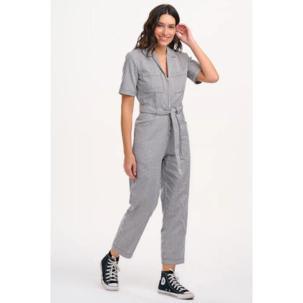 Meredith Boilersuit, Monochrome Stripe - Sugarhill Brighton