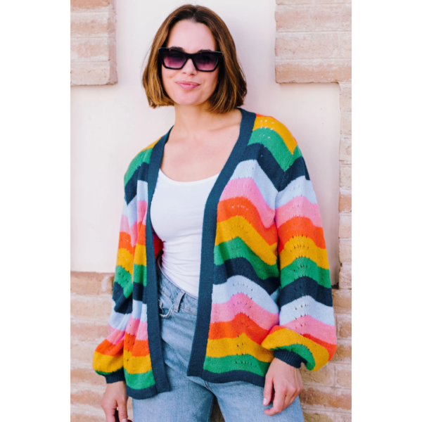 Bella rainbow wave cardigan - SUGARHILL BRIGHTON