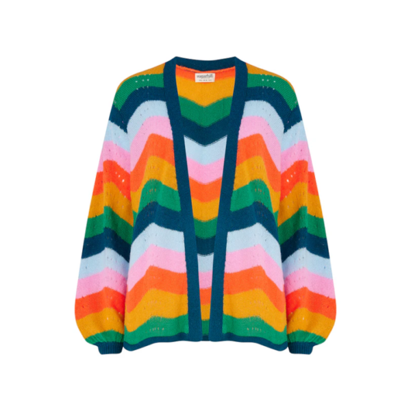 Bella rainbow wave cardigan - SUGARHILL BRIGHTON - Image 3