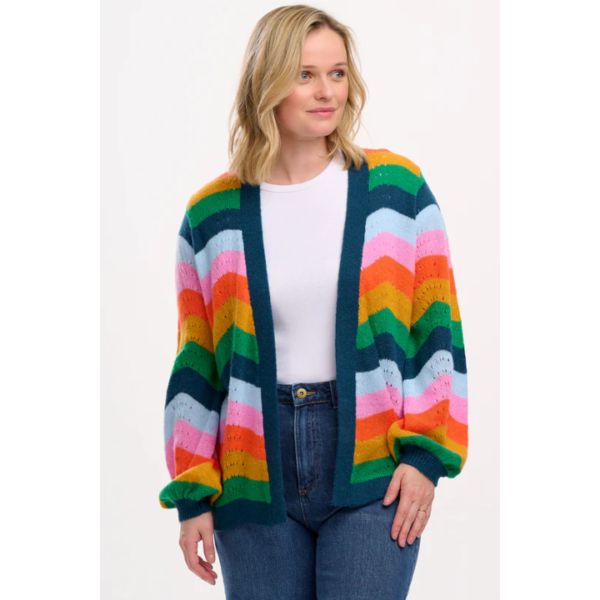 Bella rainbow wave cardigan - SUGARHILL BRIGHTON - Image 4