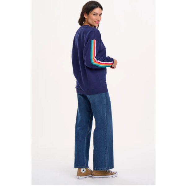 Noah Sweatshirt - Navy, Rainbow Trim - Sugarhill Brighton - Image 5