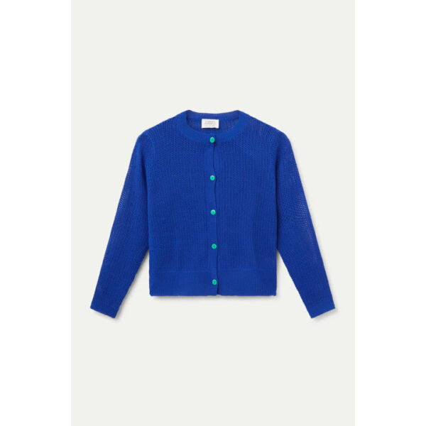 Blue open knit cardigan - COMPANIA FANTASTICA - Image 5