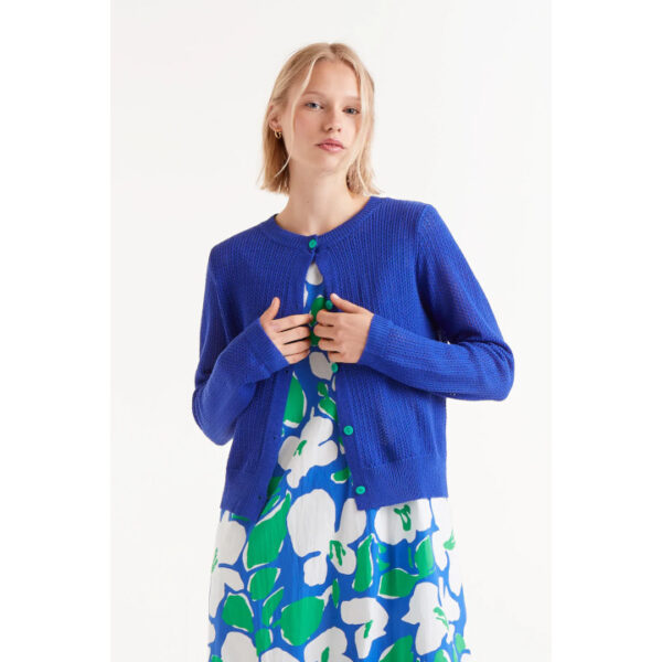 Blue open knit cardigan - COMPANIA FANTASTICA