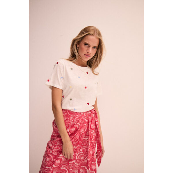 Olya, cotton embroidered T-shirt - Ichi - Image 6