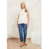 Halcyon button top white linen - EB & IVE - Image 6