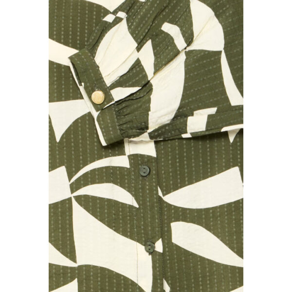 Lisadora blouse wavy green graphic  - ICHI - Image 5