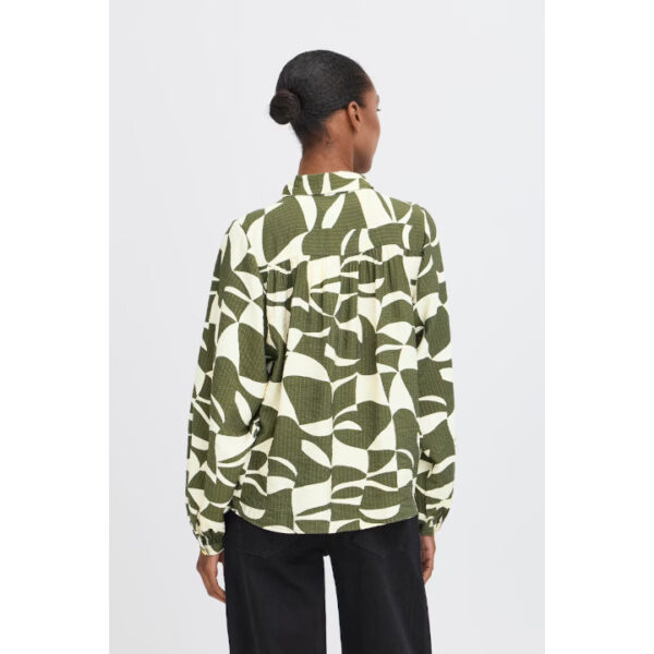 Lisadora blouse wavy green graphic  - ICHI - Image 6