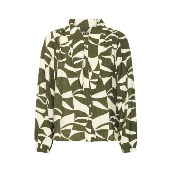 Lisadora blouse wavy green graphic  - ICHI - Image 7