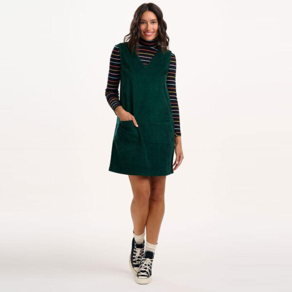 Kacy Tunic Dress, Green Cord - SUGARHILL BRIGHTON