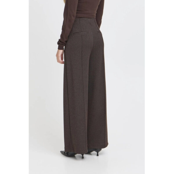 Kate jacquard trouser brown herringbone - ICHI - Image 4