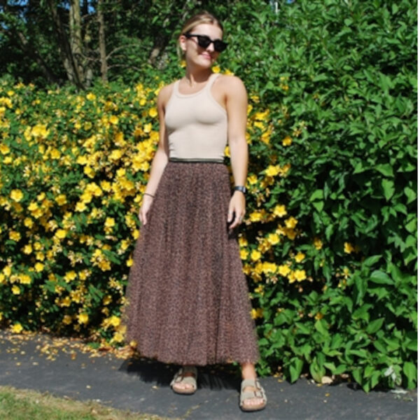 Tuile skirt small leopard print - LAST TRUE ANGEL