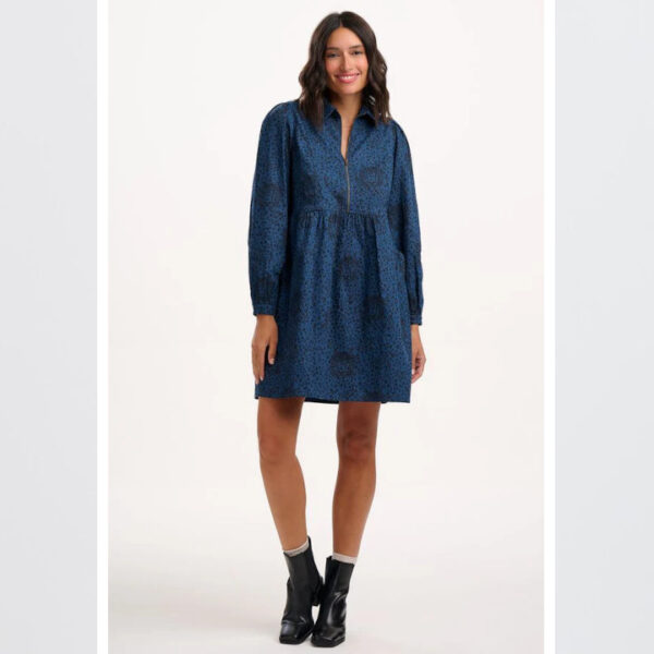 Karen smock dress blue hidden leopard - SUGARHILL BRIGHTON - Image 7