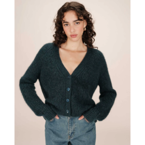 Saluda emerald cardigan - GRACE AND MILA