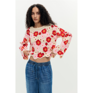 Crochet flower top - DESIGUAL