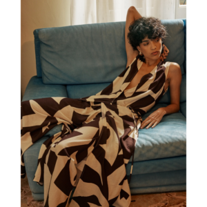 Velline long chocolate dress - GRACE AND MILA