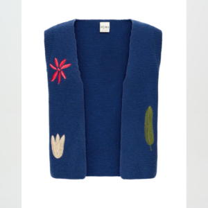Demisa navy knitted waistcoat - ICHI