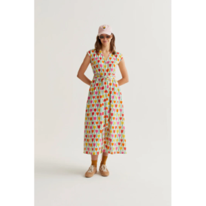 long tulip print dress - COMPANIA FANTASTICA