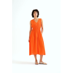 Orange midi dress - COMPANIA FANTASTICA