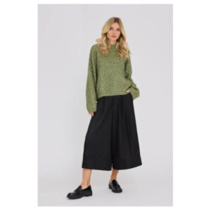 Olivia Knit Pullover, Forest Green - A-View